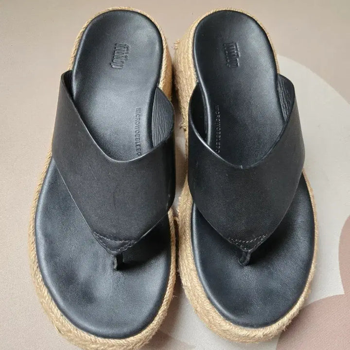 [BUNJANG] Fitflop Black Flip-Flop Sandals / 핏플랍 블랙 쪼리 샌들(225.무배)