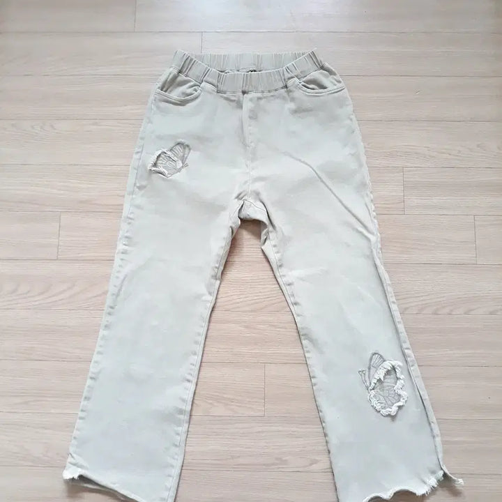 [SOLD OUT] 바지 면스판 밴딩 세미부츠컷 팬츠 2벌 일괄