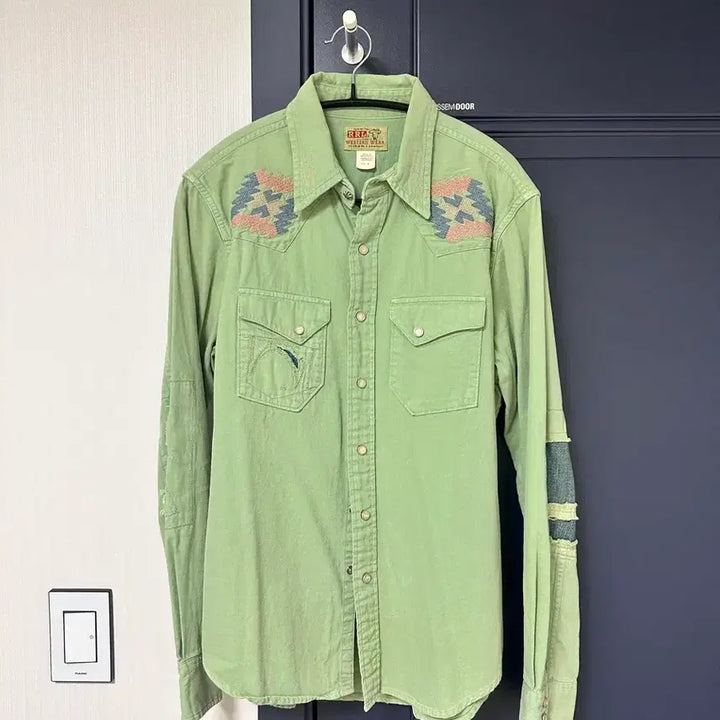 [SOLD OUT] RRL 자수 웨스턴 셔츠 M