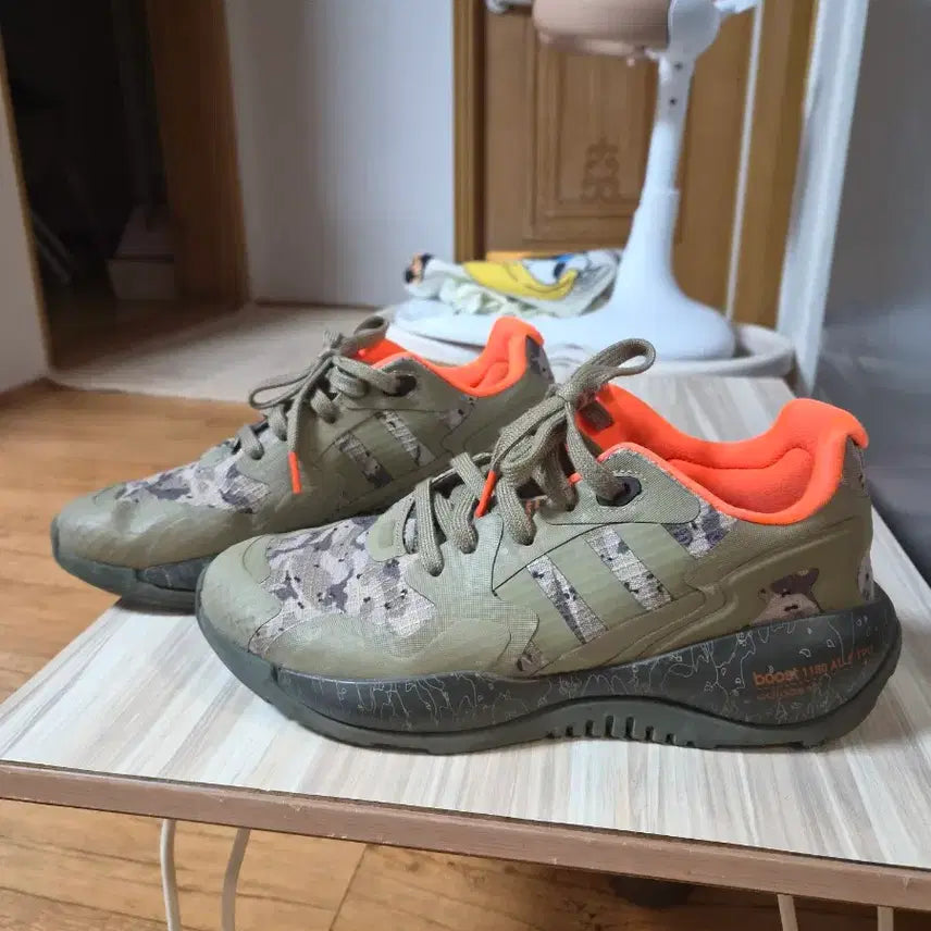 [BUNJANG] Adidas Camo/Orange Sneakers / 카모/오렌지색 운동화 아디다스