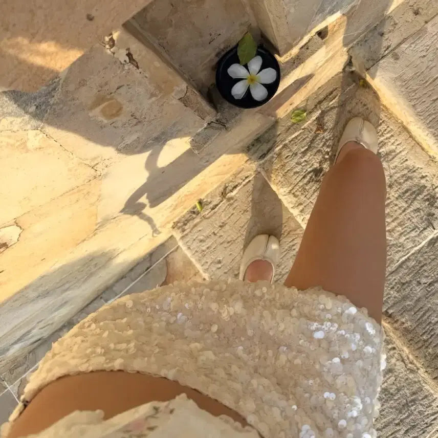 [BUNJANG] Glowny Twinkle Mini Skirt Ivory / [미개봉] 글로니 트윙클 미니 스커트 아이보리 twinkle glowny