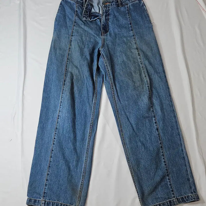 [BUNJANG] IEY Pin-tuck Wide Denim Pants / IEY 이에이 핀턱 와이드 데님팬츠 데미지 진 청바지 L 3사이즈