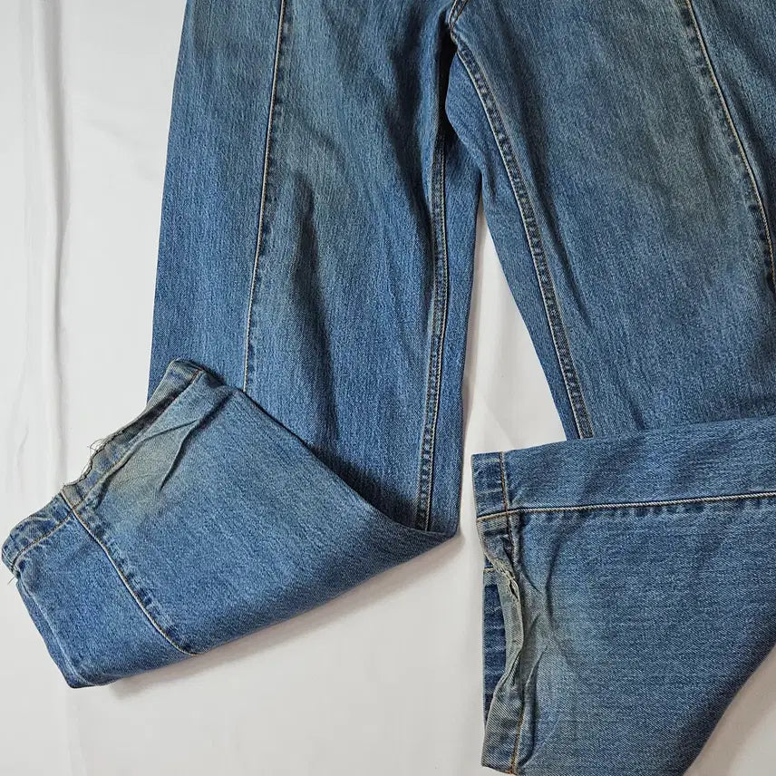 [BUNJANG] IEY Pin-tuck Wide Denim Pants / IEY 이에이 핀턱 와이드 데님팬츠 데미지 진 청바지 L 3사이즈