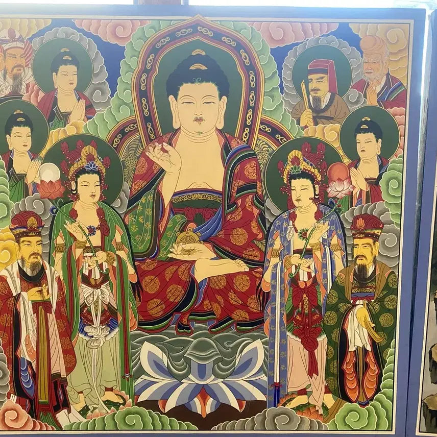 [BUNJANG] Antique Korean Temple Painting (Taenghwa) 3-Piece Set / 불화 탱화 3점 일괄 (사찰품)