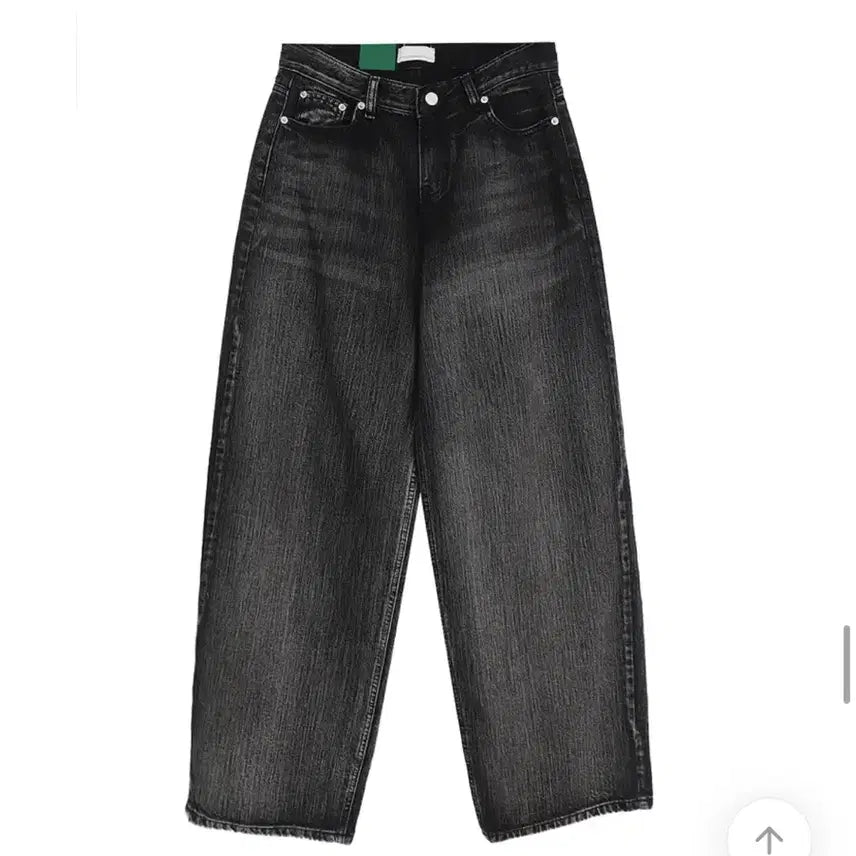[BUNJANG] OOT Chicwin Low-Rise Wide Leg Black Jeans / OOT 시크윈 로우라이즈 와이드 흑청