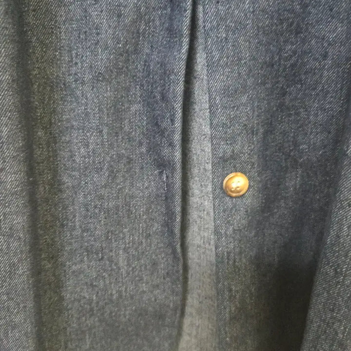 [BUNJANG] Denim Long Dress / 청 데님 롱 원피스 단추 여밈
