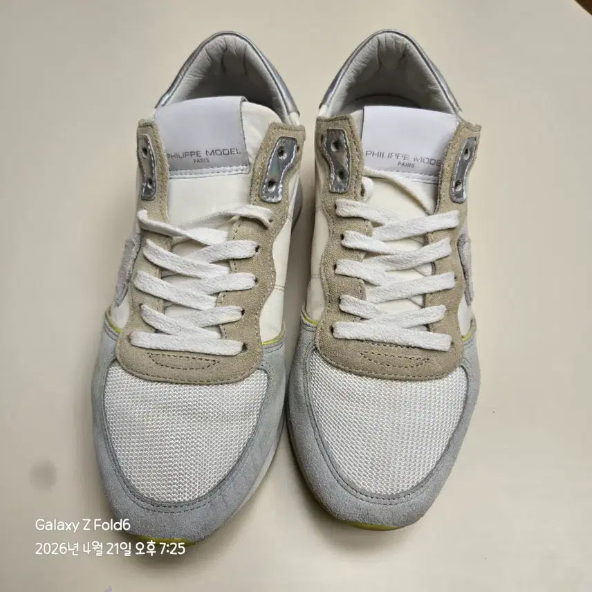 [BUNJANG] Philippe Model White/Gray Sneakers 230mm / 필립모델 화이트/그레이 스니커즈 230mm