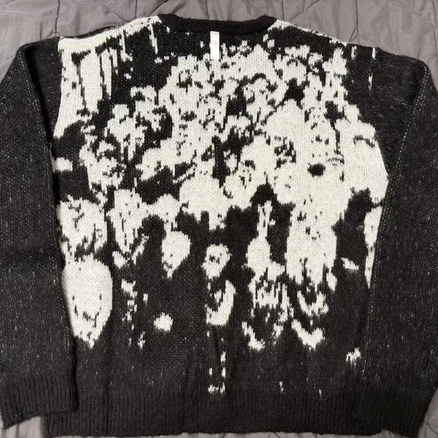 [BUNJANG] Nomoremanual Black Pattern Cardigan M / 노매뉴얼 헤어리 가디건