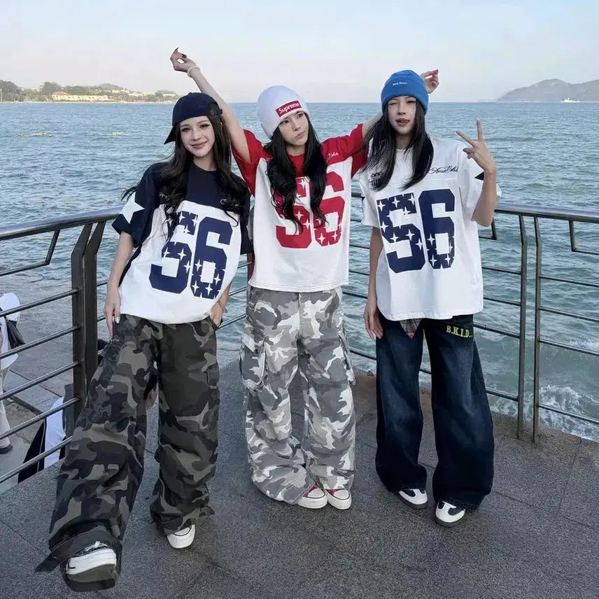 [BUNJANG] Blockcore Y2K Oversized T-Shirt / [3컬러] 블록코어 반팔티 y2k 반팔티셔츠 박스티 블록코어룩 댄스복
