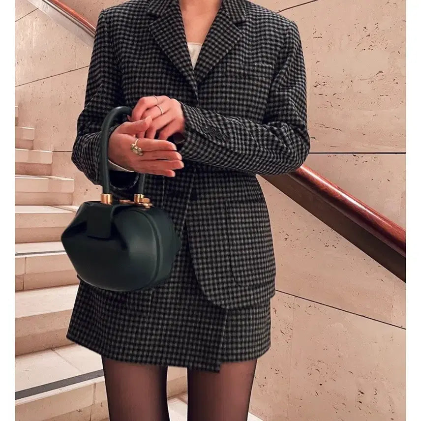 [SOLD OUT] 블랑쇼 모던 캐시미어 체크 랩스커트 바지 m