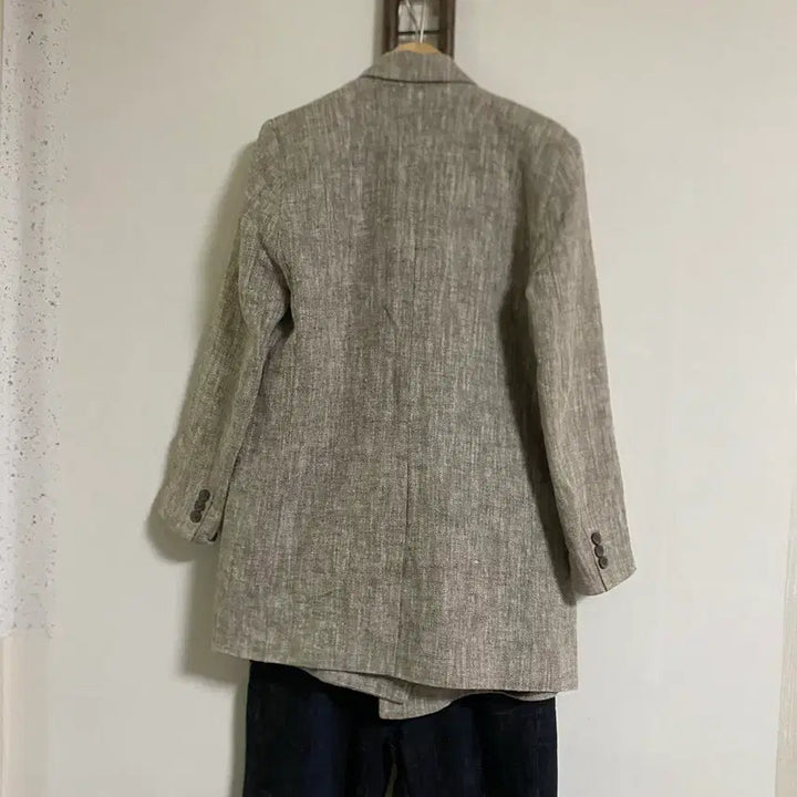 [BUNJANG] Linen Blend Open Jacket - Size 66 / 린넨 느낌의 오픈 자켓 66