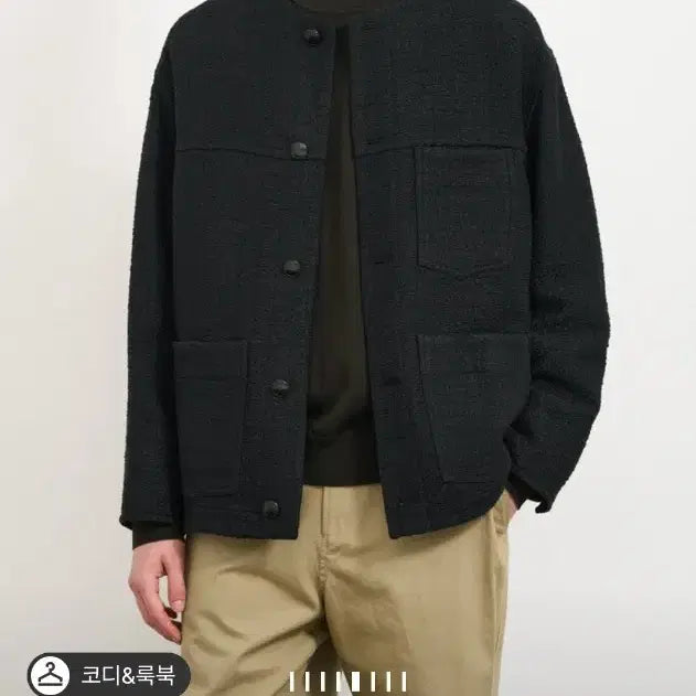 [BUNJANG] Time Homme Detachable Collar Tweed Jacket / 타임옴므 24fw 디테쳐블 칼라 트위드 자켓