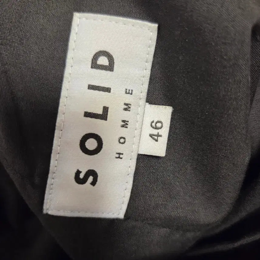 [SOLD OUT] 솔리드옴므 블랙 시어써커 세미와이드 밴딩 팬츠 46