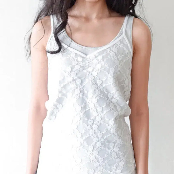 [SOLD OUT] fe.3 샵페어리 레이스 슬리브리스 아이보리