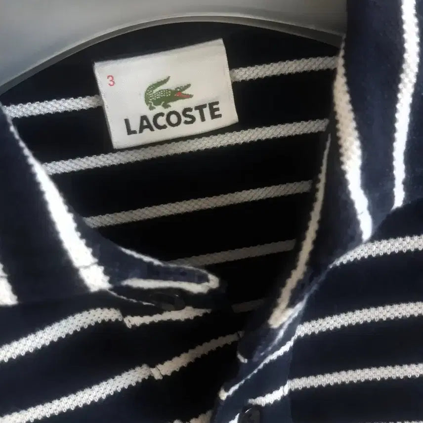 [BUNJANG] 라코스테(LACOSTE) 여성 스트라이프 폴로반팔셔츠 / 라코스테(LACOSTE) 여성 스트라이프 폴로반팔셔츠