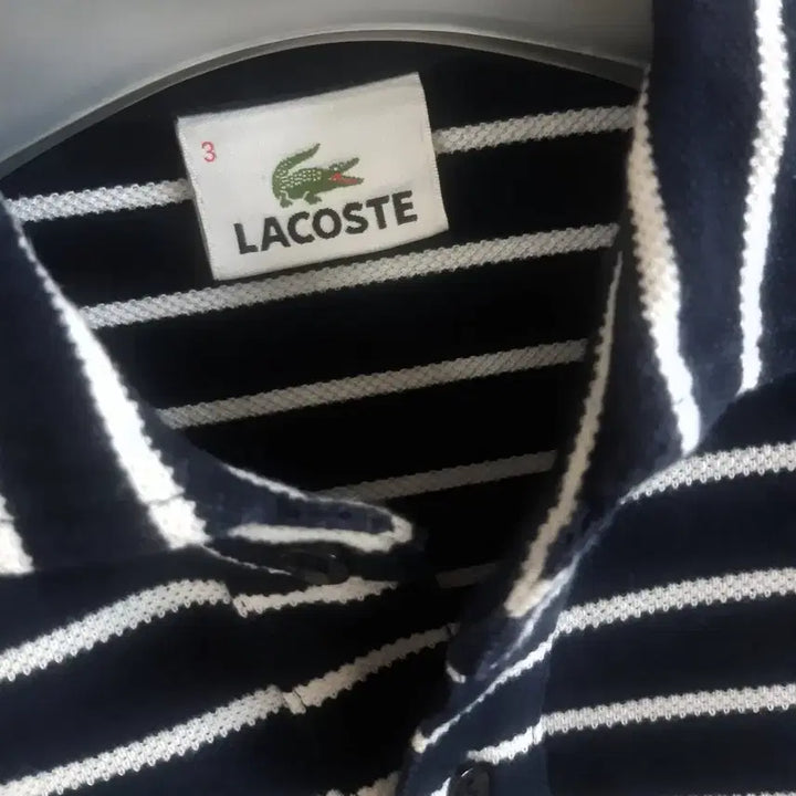 [BUNJANG] 라코스테(LACOSTE) 여성 스트라이프 폴로반팔셔츠 / 라코스테(LACOSTE) 여성 스트라이프 폴로반팔셔츠