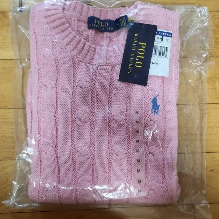 [SOLD OUT] [새상품] 폴로 랄프로렌 핑크 케이블 반팔 니트 M