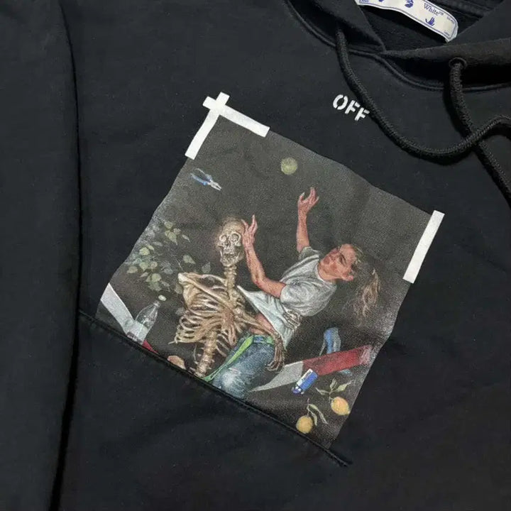 [BUNJANG] Off-White Printing Hoodie Black M / [M size]오프화이트 후드티 블랙