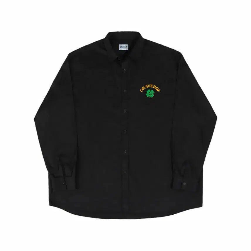 [BUNJANG] Graver Clover Arch Logo Basic Shirt / 그레이버 클로버 아치 로고 베이직 셔츠