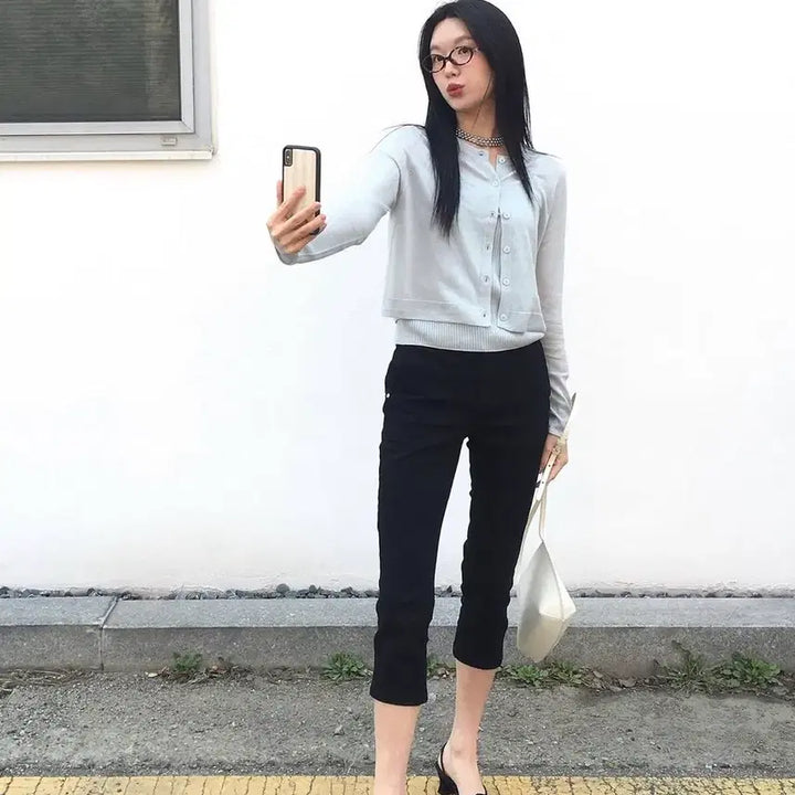 [BUNJANG] For Your Eyes Only Capri Pants XS / 포유어아이즈온리 카프리 팬츠 xs