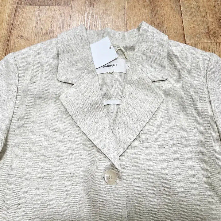 [BUNJANG] Ganaesra Herringbone Linen Jacket / 가내스라(ganaesra) 오디네르 헤링본 린넨자켓 프리사이즈 새상품