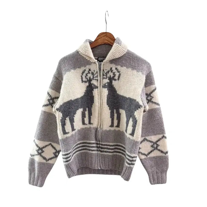 [BUNJANG] Vintage Cowichan Zip-Up Sweater / 빈티지 코위찬 집업