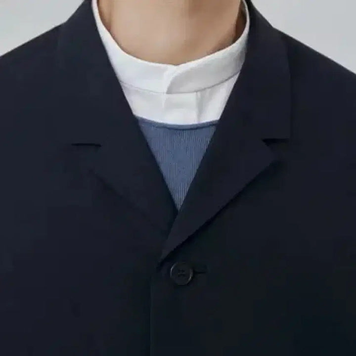 [BUNJANG] COS Shrunken Poplin Cotton Blazer Navy / Cos 슈렁큰 포플린 코튼 블레이저