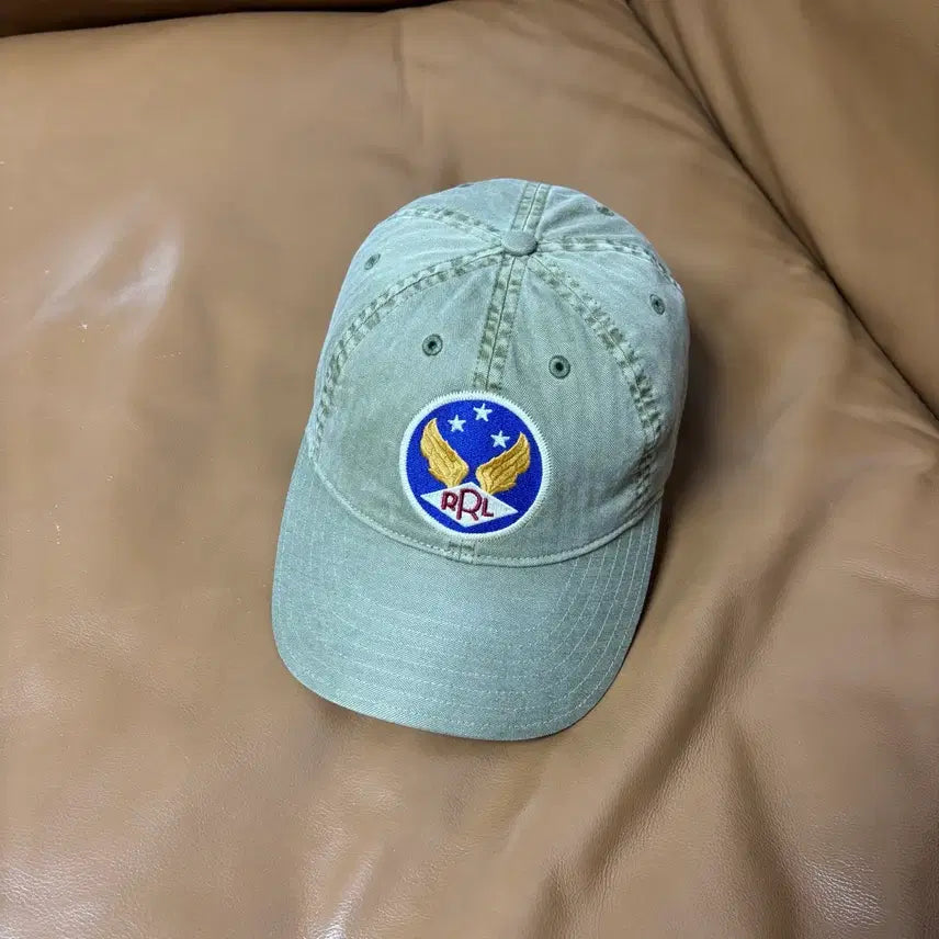 [BUNJANG] RRL Ralph Lauren Wing Logo 6-Panel Washed Cap / RRL 더블알엘 랄프로렌 폴로 윙로고 6패널 볼캡 모자 워시드 카키