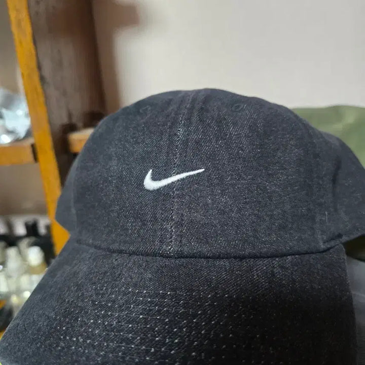 [BUNJANG] Nike Club Denim Black Cap Hat / 나이키 클럽 데님 블랙 캡 모자 M