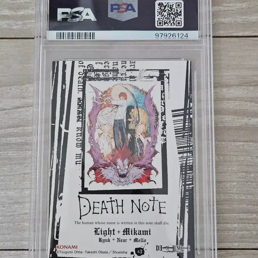 [BUNJANG] Death Note Light Yagami PSA 10 Graded Trading Card / PSA10 데스노트 트레카 트레이딩 카드 라이토