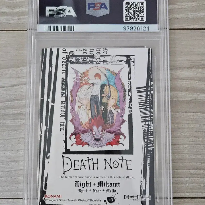 [BUNJANG] Death Note Light Yagami PSA 10 Graded Trading Card / PSA10 데스노트 트레카 트레이딩 카드 라이토