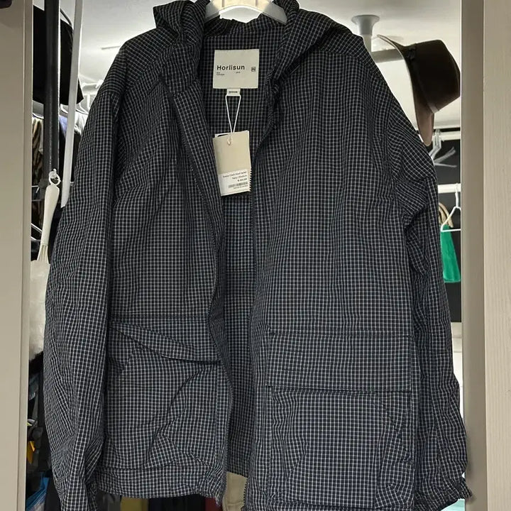 [SOLD OUT] 홀리선 26SS 바람막이 체크자켓 (네이비)