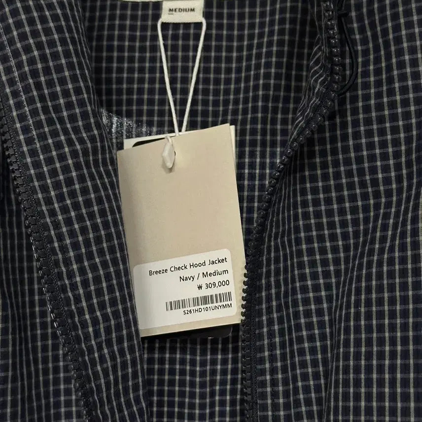 [SOLD OUT] 홀리선 26SS 바람막이 체크자켓 (네이비)