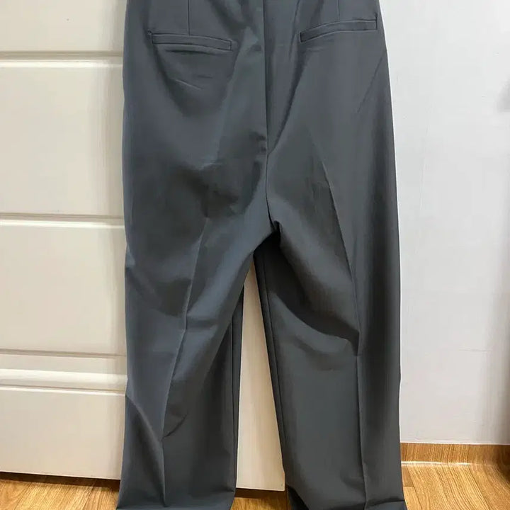 [BUNJANG] Unspecified 핀턱 Wide Slacks Charcoal S / 핀턱 와이드 슬랙스 차콜 S