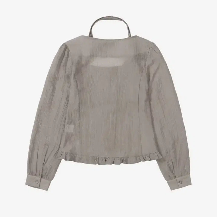 [BUNJANG] Illygo Ribbon Tie Square Neck Long Blouse / 일리고 리본 타이 스퀘어넥 롱블라우스