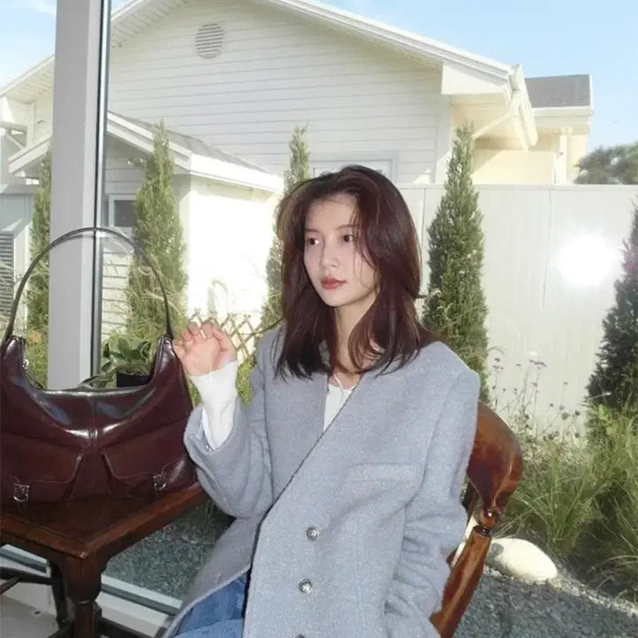 [BUNJANG] Loeuvre Tweed Boucle Jacket - Size 1 / 루에브르 트위드 부클 자켓 1 사이즈 (고민영 자켓)