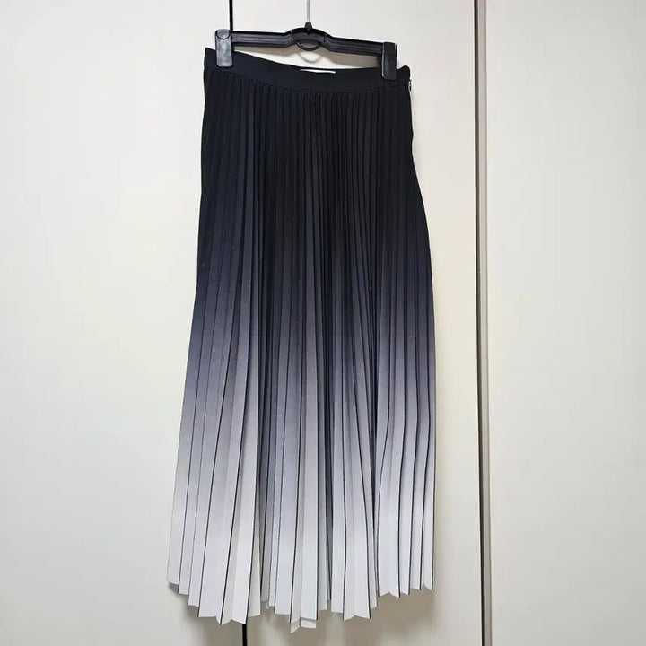 [BUNJANG] Graceful Gradient Pleated Long Skirt (Black) / 리스 그라데이션 플리츠 롱 스커트 (블랙)