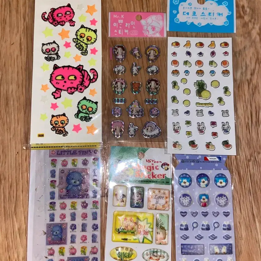 [BUNJANG] Vintage Stationery Sticker Bundle Set / 고전 문구/고전 스티커/고전 다이어리 스티커/인덱스 스티커 판매