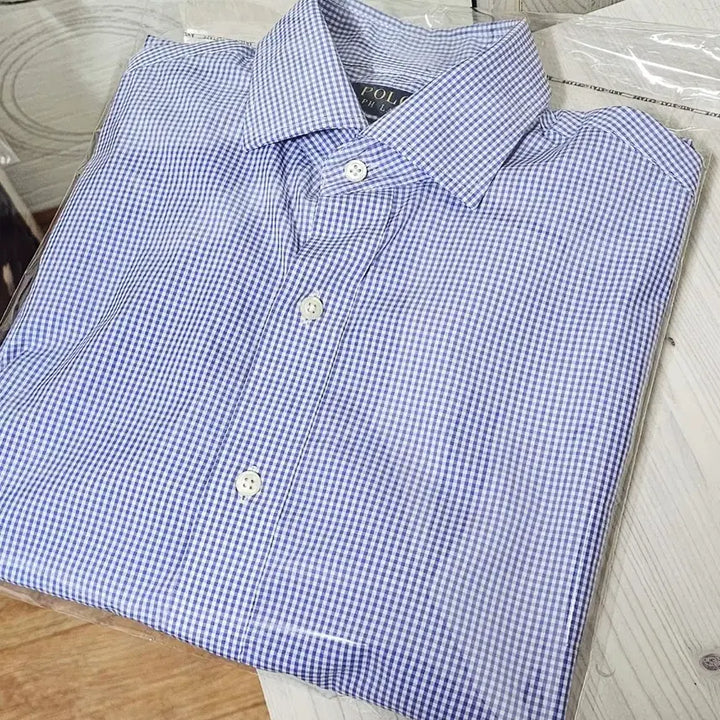[SOLD OUT] 폴로 랄프로렌 체크 셔츠 M (새상품) 블루 셔츠 슬림핏 정품