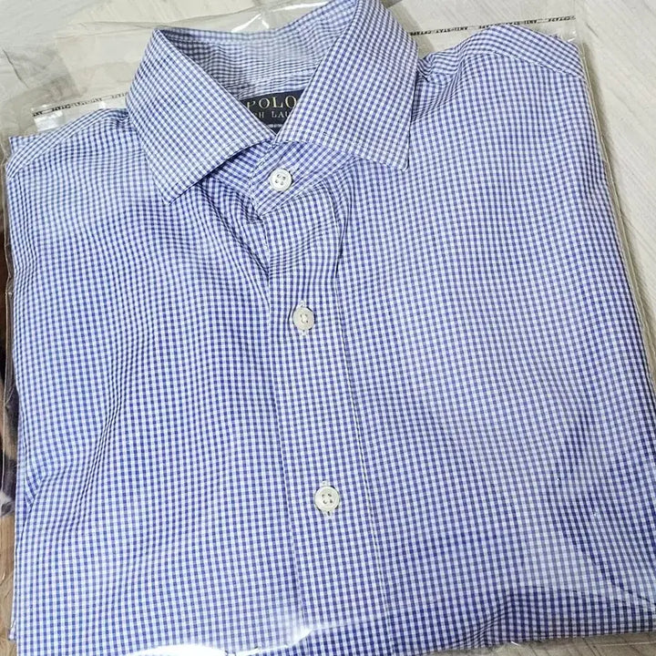 [SOLD OUT] 폴로 랄프로렌 체크 셔츠 M (새상품) 블루 셔츠 슬림핏 정품