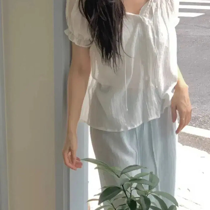 [BUNJANG] DOOMINSHOP Ribhour Jenio Ondmin Shopmodo Blouse / [새상품]두민샵 블라우스 리브아워 모너프 제니오 온드민 샵모도