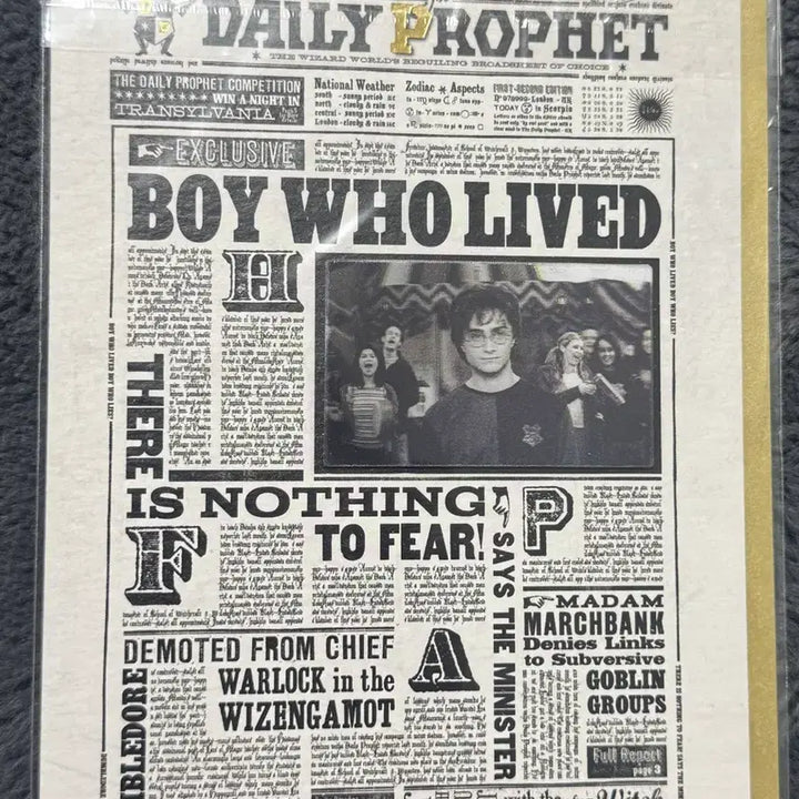 [BUNJANG] Harry Potter Daily Prophet 3D Lenticular Newspaper / 해리포터 예언자 일보 신문 3d 입체 해리포터 스튜디오 영국