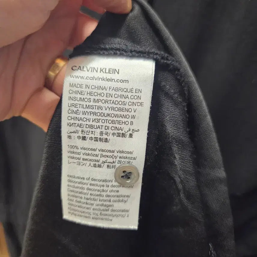 [BUNJANG] Calvin Klein Long Black Dress (S) / 캘빈클라인 블랙 롱 원피스 S