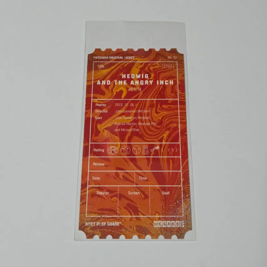 [BUNJANG] Hedwig and the Angry Inch Original Ticket / 헤드윅 오리지널티켓