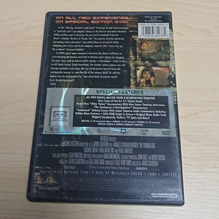 [BUNJANG] Terminator Dual-Sided Disc Special Edition DVD / DVD 홀로그램 미국판 특별판 듀얼디스크 아놀드 슈왈츠네거 터미네이터