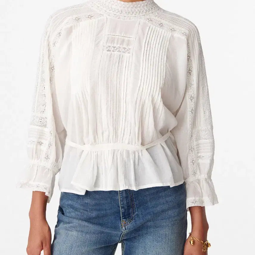 [BUNJANG] Atelier Vanessa Bruno White Lace Blouse / (새상품) 아떼바네사브루노 화이트 레이스 블라우스 36(55)