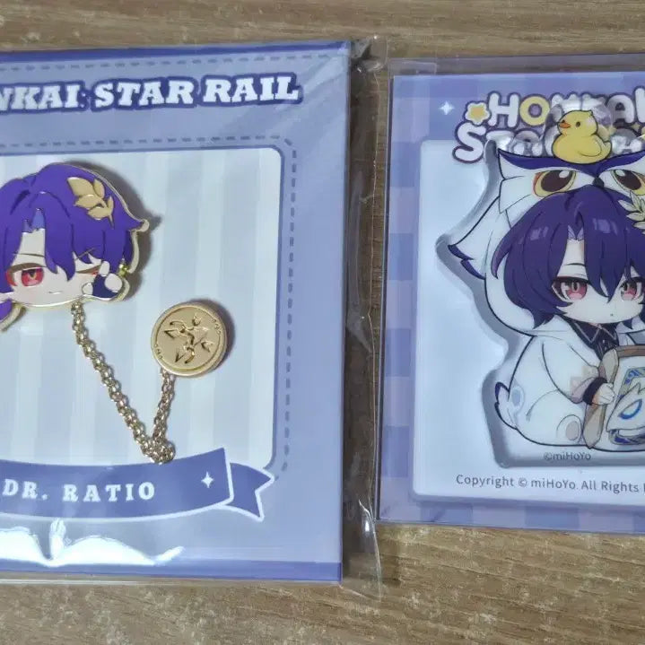 [BUNJANG] Star Rail Luocha Metal Badge &amp; Acrylic Stand Bundle Set / 스타레일 레이시오 메탈 뱃지, 아크릴 스탠드 일괄