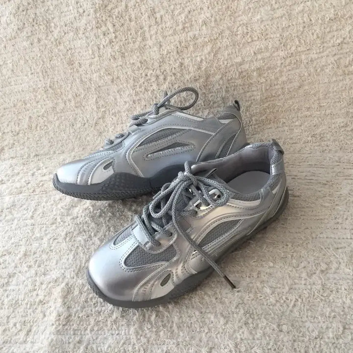 [BUNJANG] Silver Sneakers - Women&