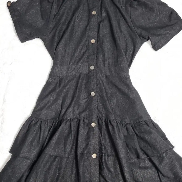 [SOLD OUT] 일본 빈티지 일브 블랙 셔링 프릴 원피스 로리타