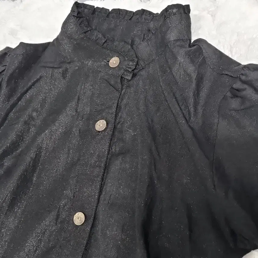[SOLD OUT] 일본 빈티지 일브 블랙 셔링 프릴 원피스 로리타